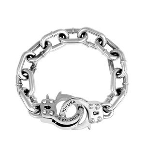 King baby Studio large Sterling Silver handcuff clasp bracelet SZ 8.75